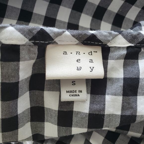 A New Day Checkered Flounce Spaghetti Strapped Top Size S - Picture 5 of 6